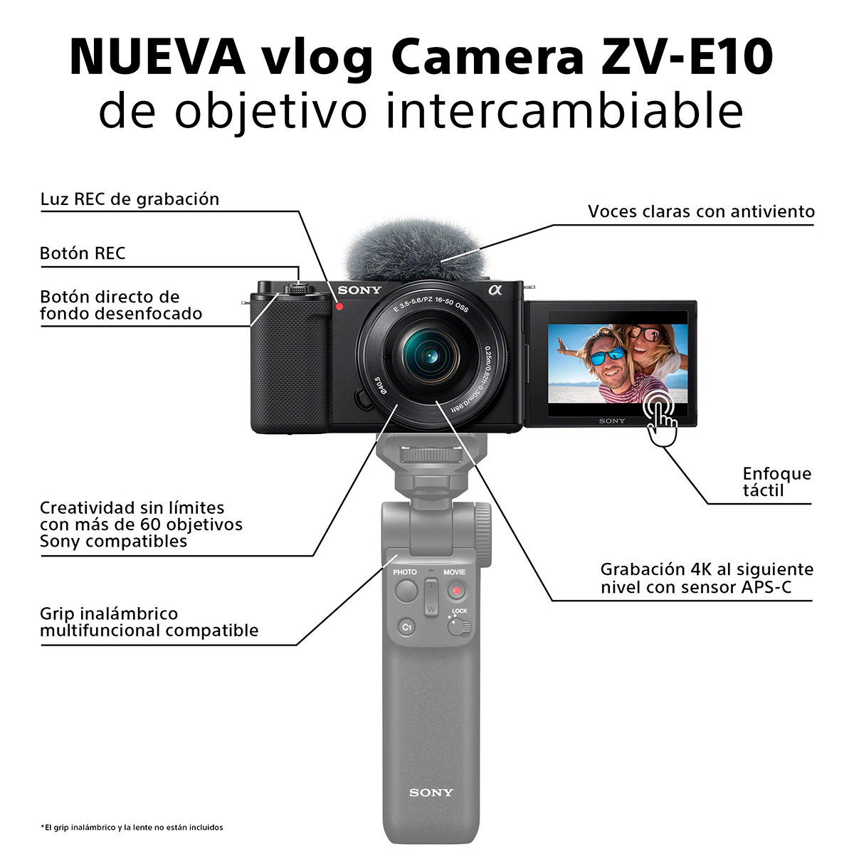 ZV-E10  Cámara para videoblogs con objetivo intercambiable