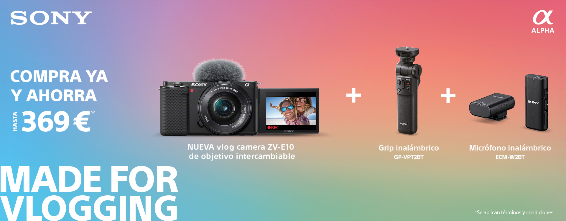 Llega la nueva cámara para videoblogs con objetivo intercambiable SONY ZV E10